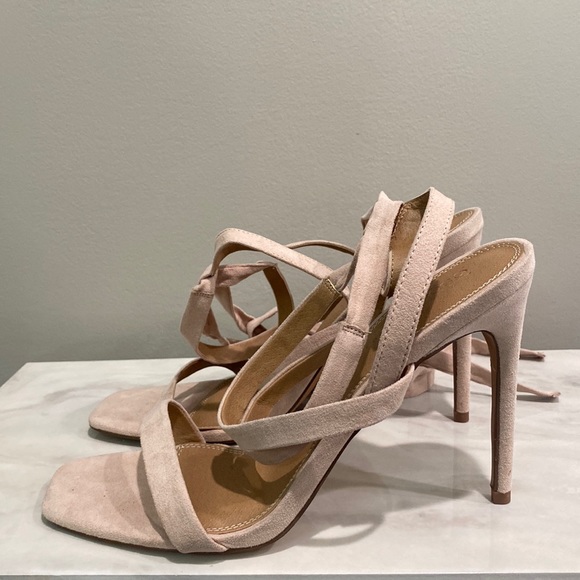 ASOS Shoes - ASOS Nude Lace Up Heels Size 8